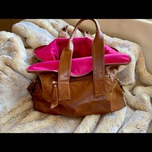 Shiraleah beautiful pre-loved brown bag/pink inter